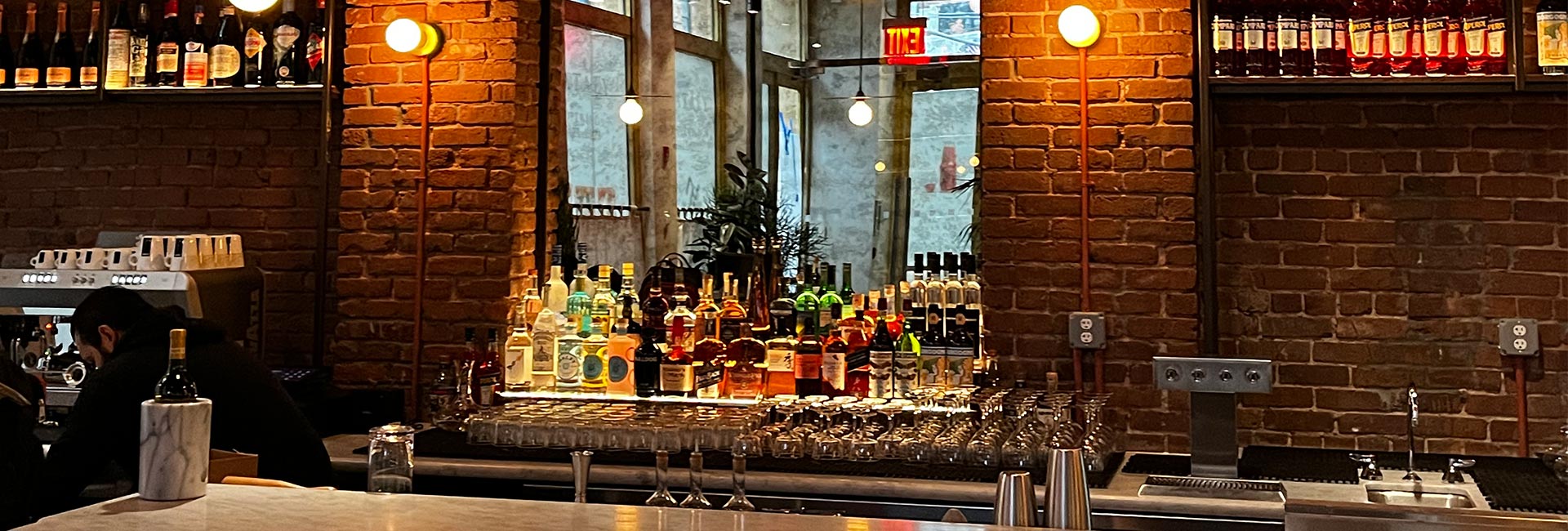 Interior view of the bar at Eataly