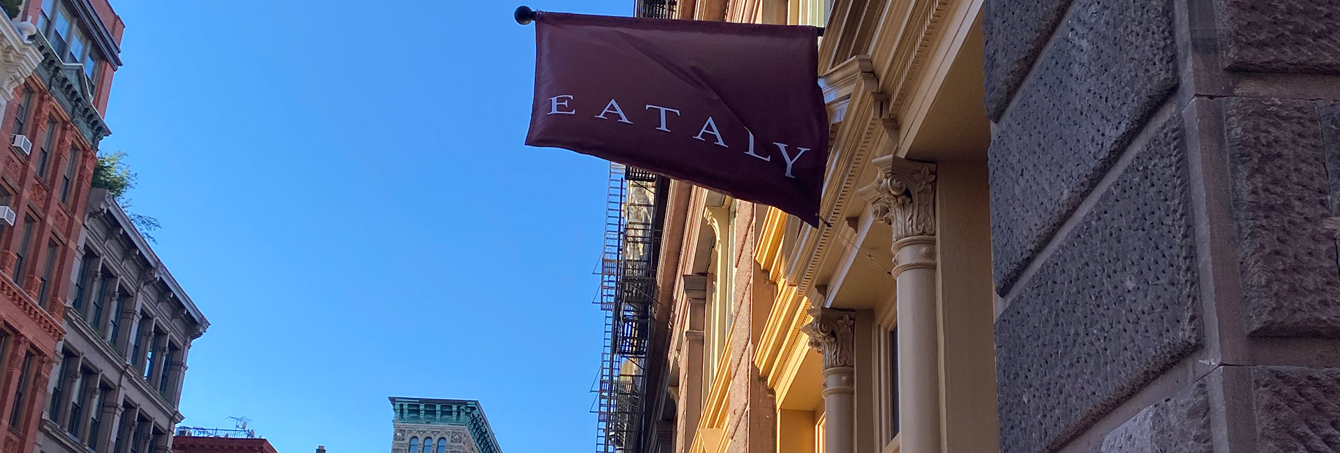 Exterior view of Eataly flag outside