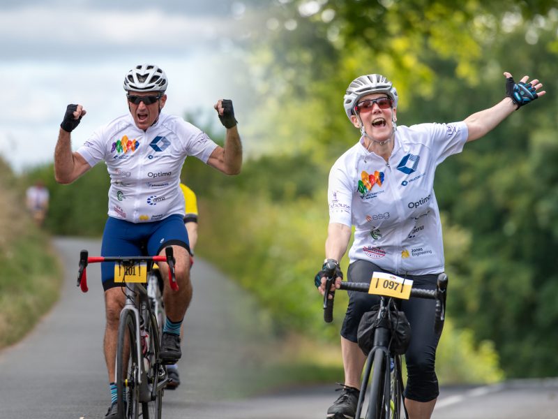 Two riders at the Structure Tone Charity Sportive Cycle