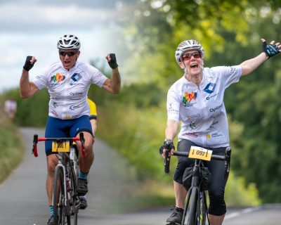 Two riders at the Structure Tone Charity Sportive Cycle