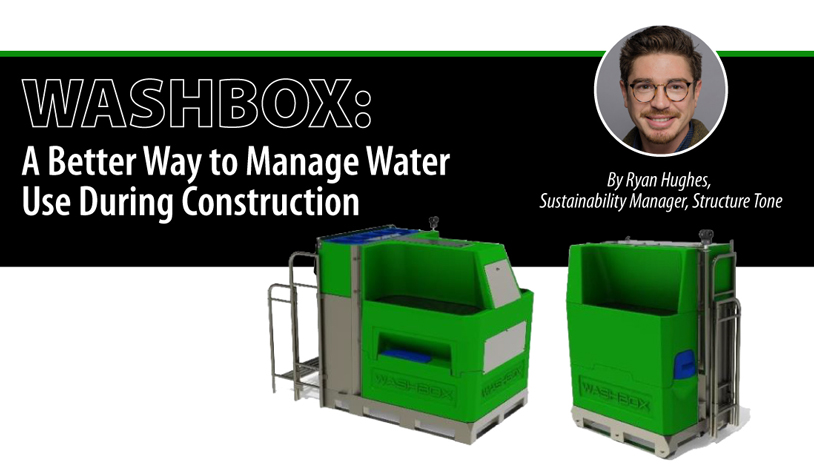 An image of a Washbox, which helps manage water use during construction