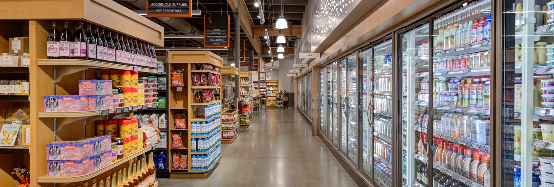 Inside Metropolitan Market showing the freezer section