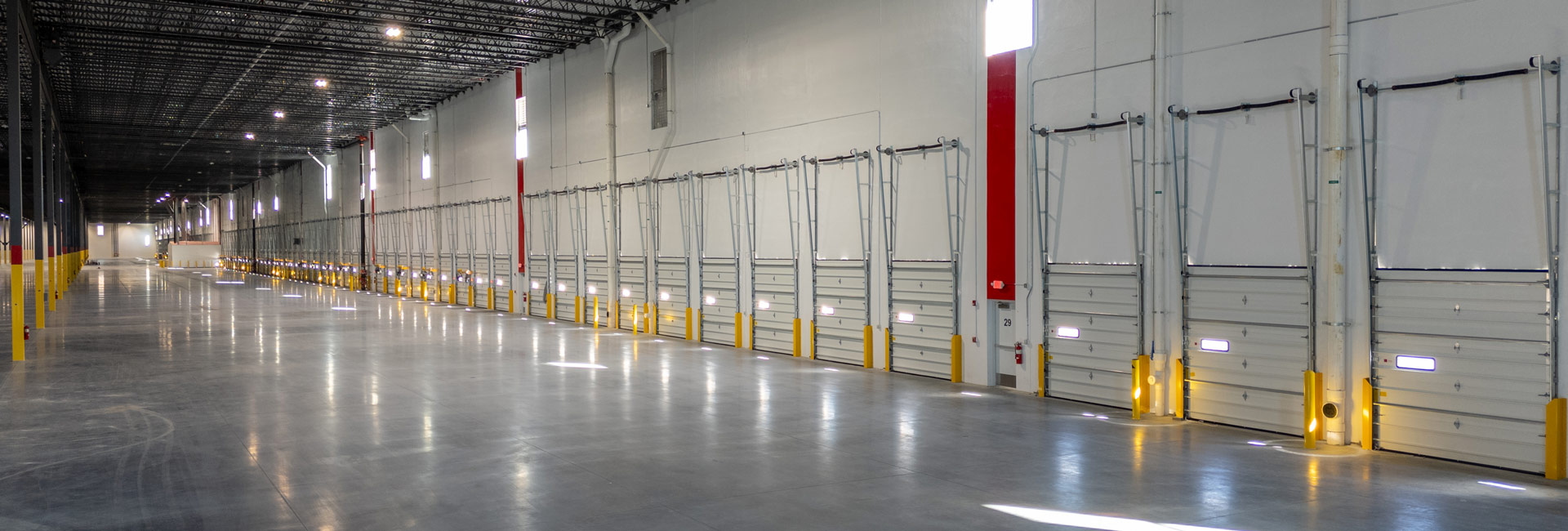 Interior of warehouse/distribution center loading dock.