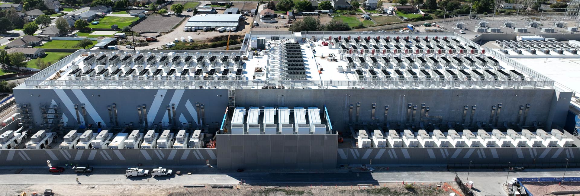 Birdseye view of a data center