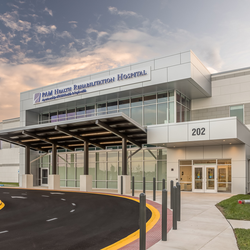 Exterior of PAM Health building in Milford, DE