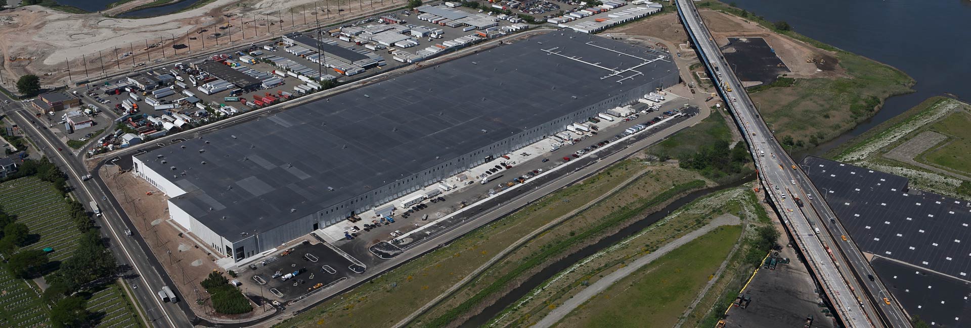 Ariel view of the Pulaski Distribution Center in Jersey City, NJ.