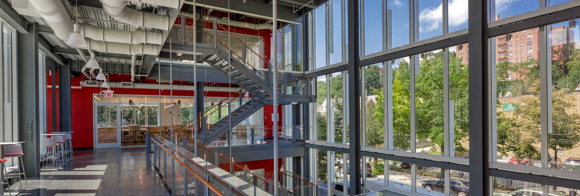 Entrance to the Engineering and Science building of Manhattan College