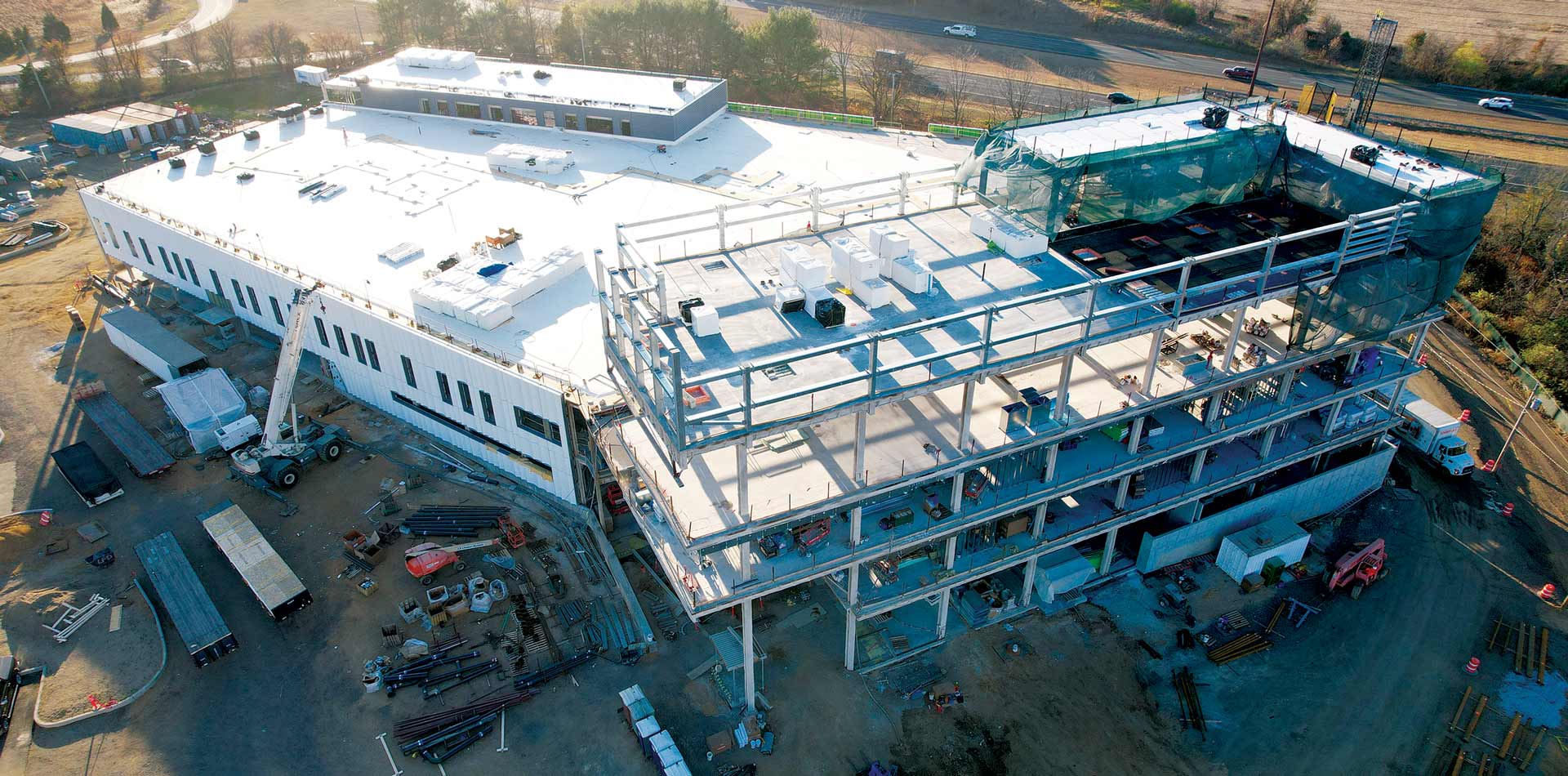 Rowan Veterinary School Aerial view of the new Rowan Veterinary School that is under construction