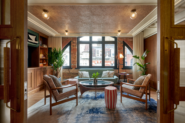 Seating area with chairs and a coffee table