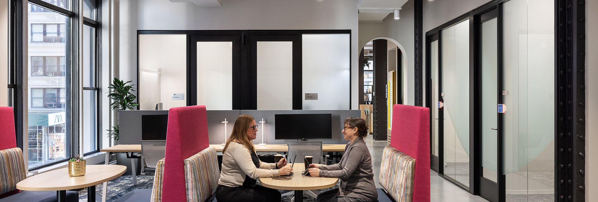 a break area at a financial HQ