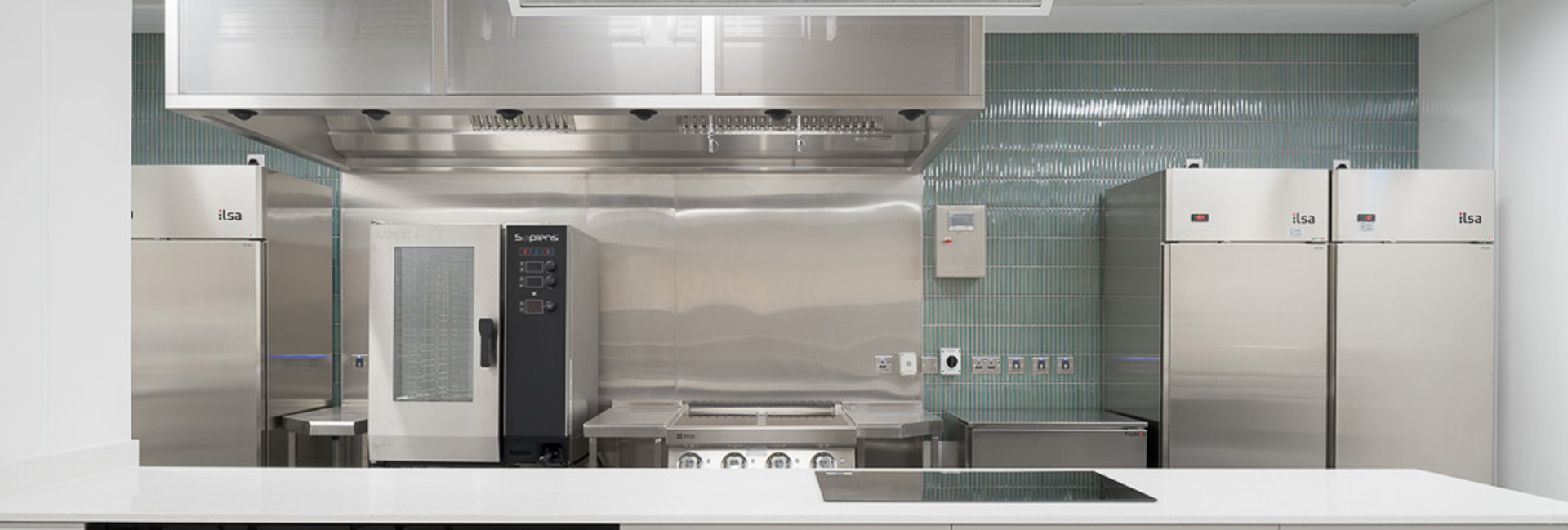 A fully equipped training kitchen