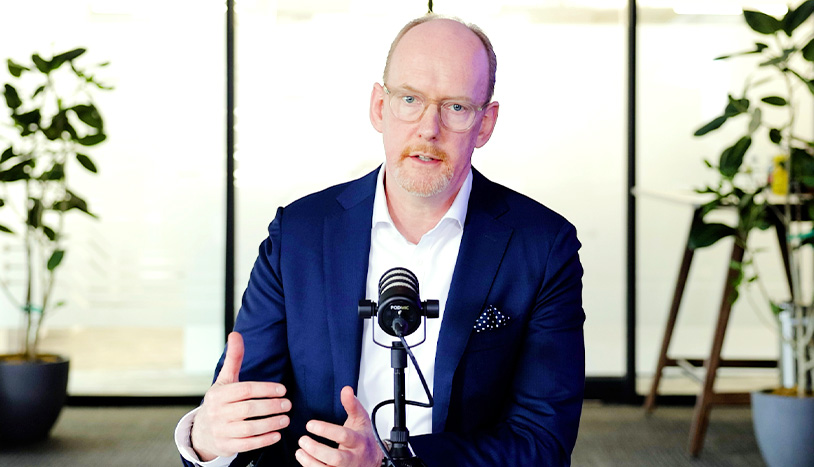 David Hamilton speaking on a podcast