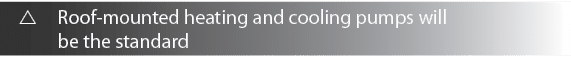 r   Roof-mounted heating and cooling pumps will be the standard 