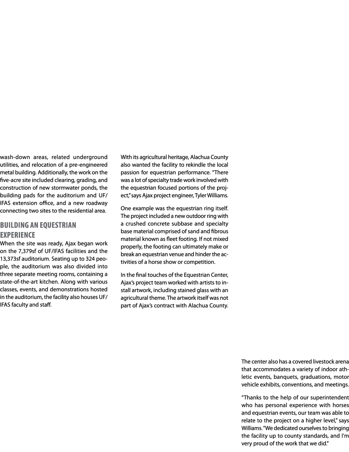 wash-down areas, related underground utilities, and relocation of a pre-engineered metal building  Additionally, the    